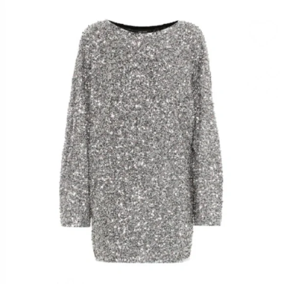 green emerald velvet dress Isabel Marant - Silver Heliane Mini Dress for Women - Size 34 FR